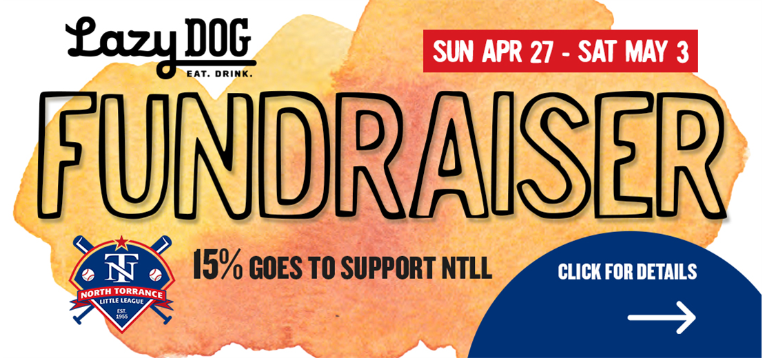 Join Us at Lazy Dog's Apr 27-May 3!